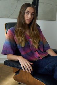 Pieszak Jeans PD-New Dew SS Cardigan Knitwear 350 Bright Grape