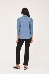 Pieszak Jeans PD-New Whitney Boheme Shirt Excl. Rinse Denim Shirts & Blouses 51 Denim Blue