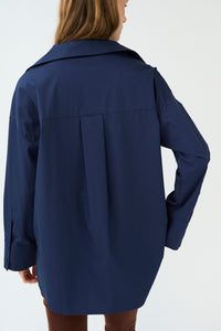 Pieszak Jeans PD-Nyla Poplin Shirt Shirts & Blouses 585 Midnight Navy