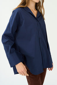 Pieszak Jeans PD-Nyla Poplin Shirt Shirts & Blouses 585 Midnight Navy