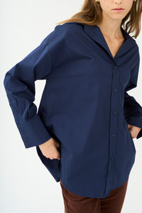 Pieszak Jeans PD-Nyla Poplin Shirt Shirts & Blouses 585 Midnight Navy