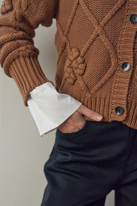 Pieszak Jeans PD-Pearl Knit Cardigan Knitwear 727 Nugget Gold