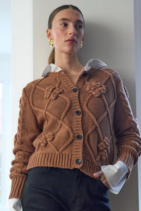 Pieszak Jeans PD-Pearl Knit Cardigan Knitwear 727 Nugget Gold