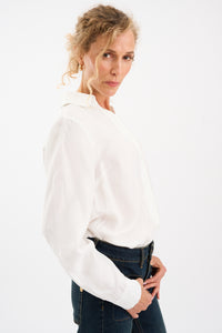 Pieszak Jeans PD-Percy Silk Shirt Shirts & Blouses 020 White Pearl