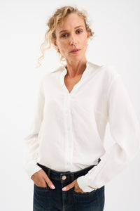 Pieszak Jeans PD-Percy Silk Shirt Shirts & Blouses 020 White Pearl