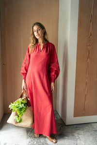 Pieszak Jeans PD-Pina Maxi Dress Dresses 369 Red Ribbon