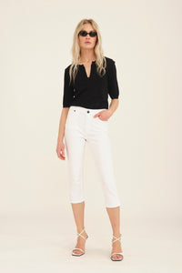 Pieszak Jeans PD-Poline Capri - White Jeans & Pants 01 White