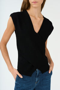 Pieszak Jeans PD-Vigga Cross-over Knit Top Knitwear 9 Black