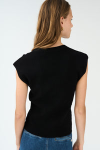 Pieszak Jeans PD-Vigga Cross-over Knit Top Knitwear 9 Black