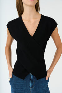 Pieszak Jeans PD-Vigga Cross-over Knit Top Knitwear 9 Black