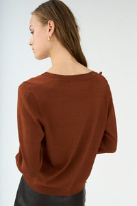 Pieszak Jeans PD-Vigga LS Cardigan Knitwear 71 Warm brown