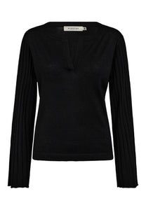 Pieszak Jeans PD-Vigga Pleat Sleeve Lurex Knit Knitwear 9 Black