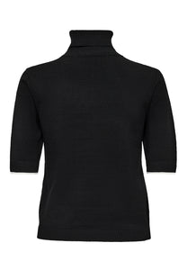 Pieszak Jeans PD-Vigga SS Contrast Rollneck Knit Knitwear 9 Black