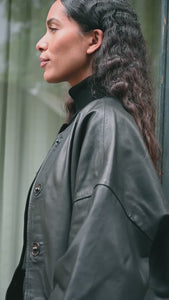 Pieszak Jeans PD-Lanni Leather Half Sleeve Jacket Leather 9 Black