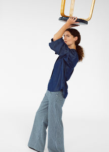Pieszak Jeans PD-Gilly Wide Jeans Sailor Stripe Jeans & Pants 57 Blue striped